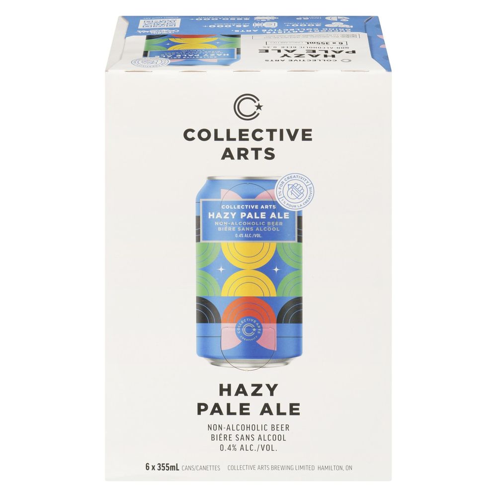 Collective Arts Hazy Pale Ale Non Alcoholic Beer, 355 Ml -- 24 Per Case