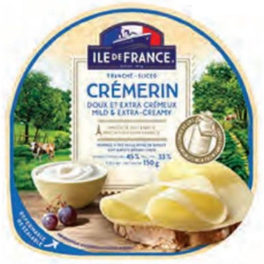 Ile De France Fromage Crémerin En Tranches, 150 G – 8 Par Caisse
