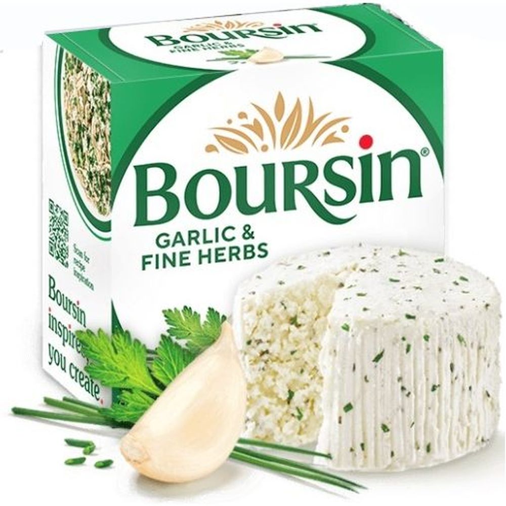 Boursin Garlic And Fine Herbs Soft White Cheese, 150 G -- 12 Per Case