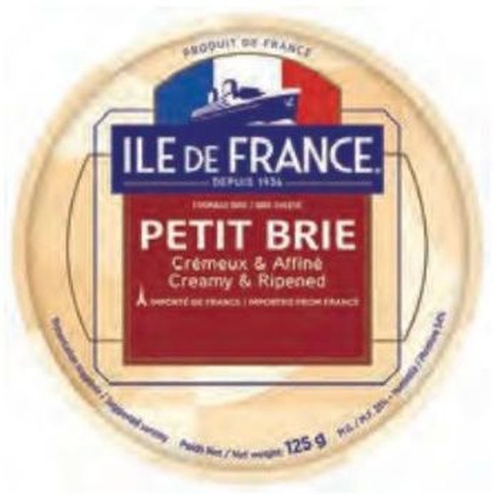 Ile De France Creamy And Ripened Petit Brie Cheese, 125 G -- 12 Per Case