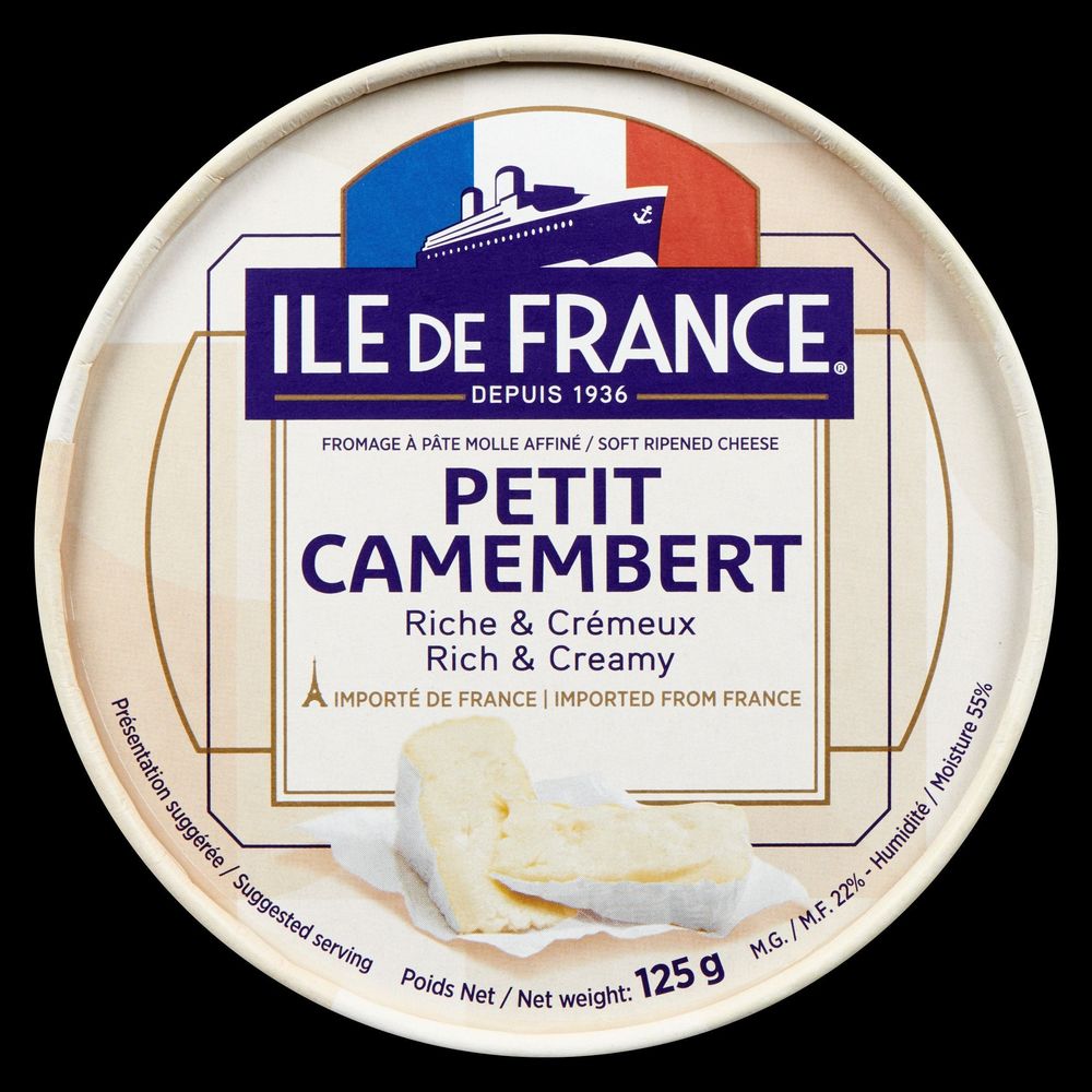 Ile De France Petit Camembert Cheese, 125 G -- 12 Per Case