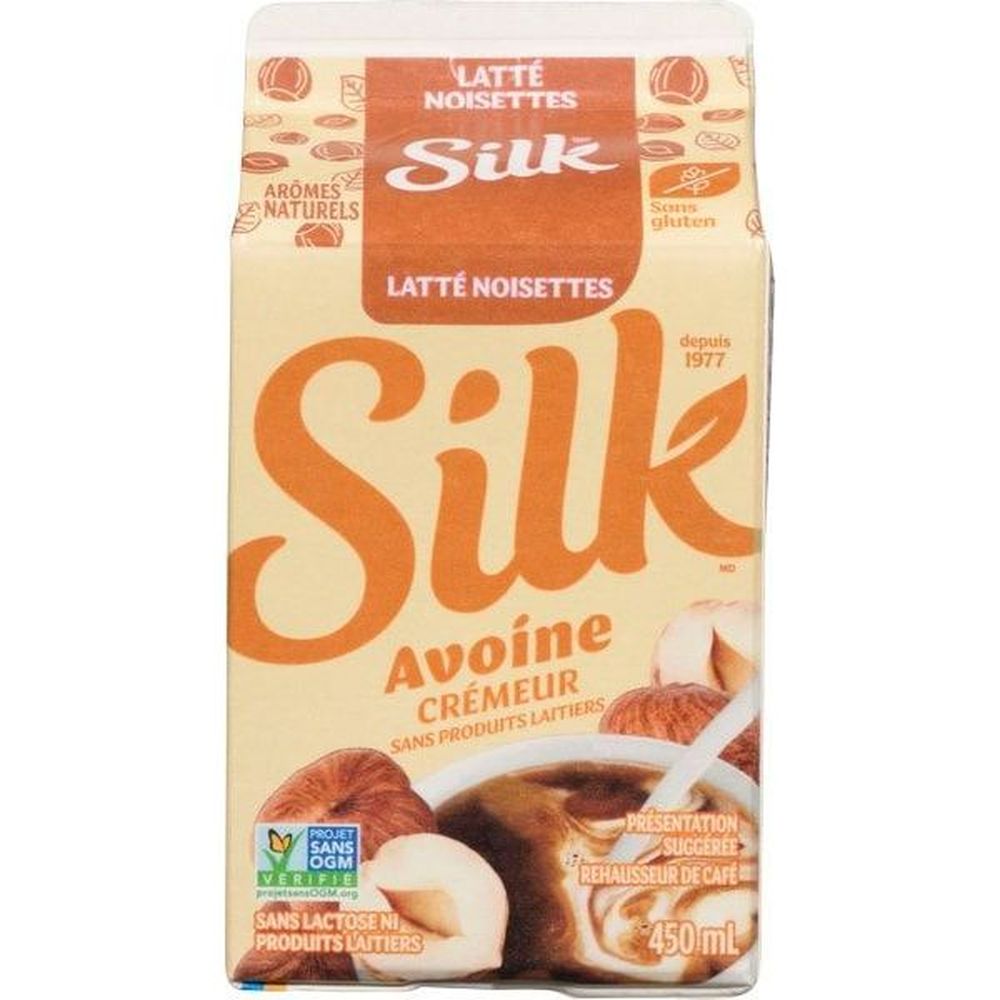 Silk Hazelnut Latte Oat Dairy Free Coffee Creamer, 450 Ml -- 12 Per Case