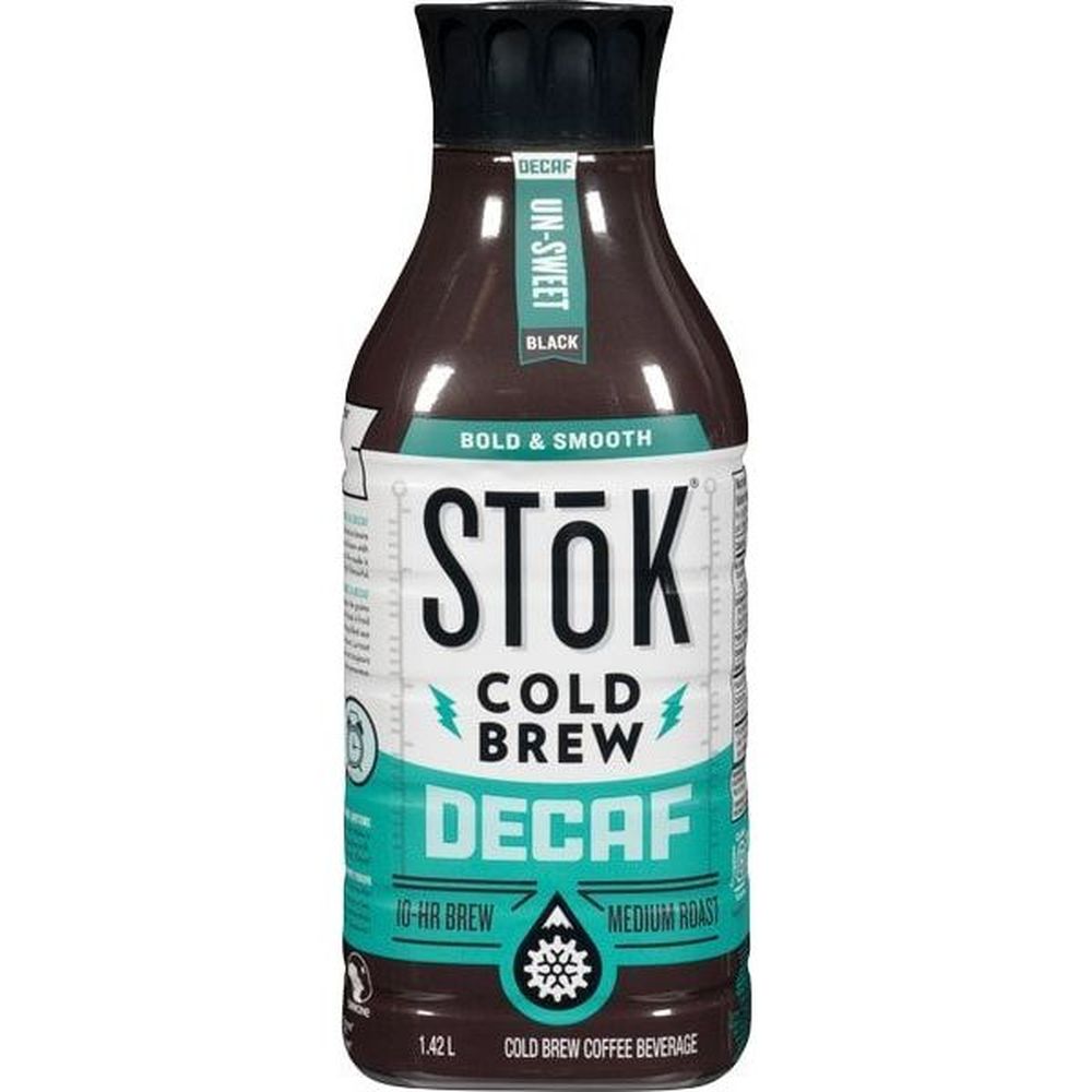 Stok Un-sweet Black Bold And Smooth Decaf Cold Brew Coffee Beverage, 1.42 L -- 6 Per Case