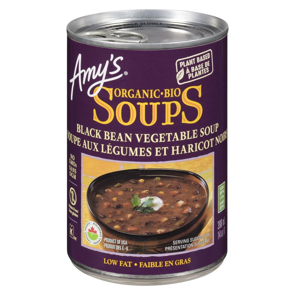 Amy's Organic Black Bean Vegetable Soup, 398 Ml