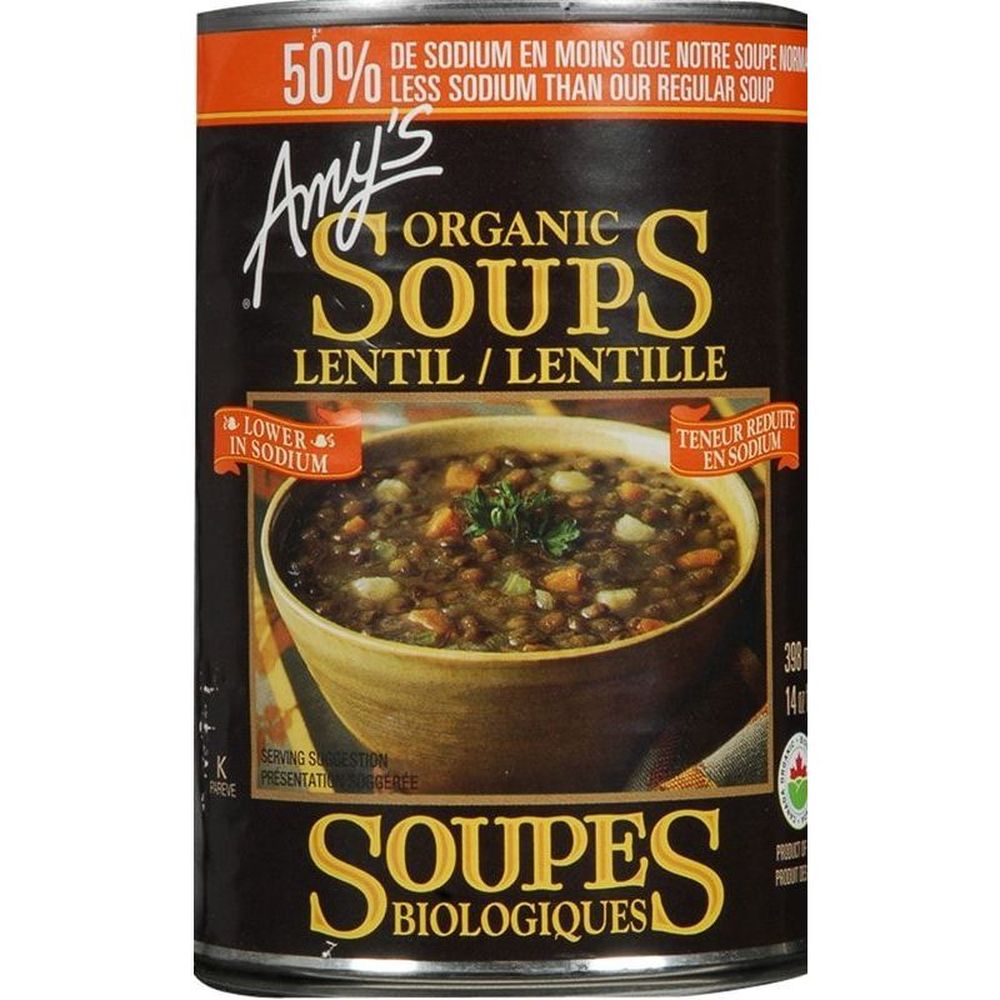 Amy's Organic Light In Sodium Lentil Soup, 398 Ml -- 12 Per Case