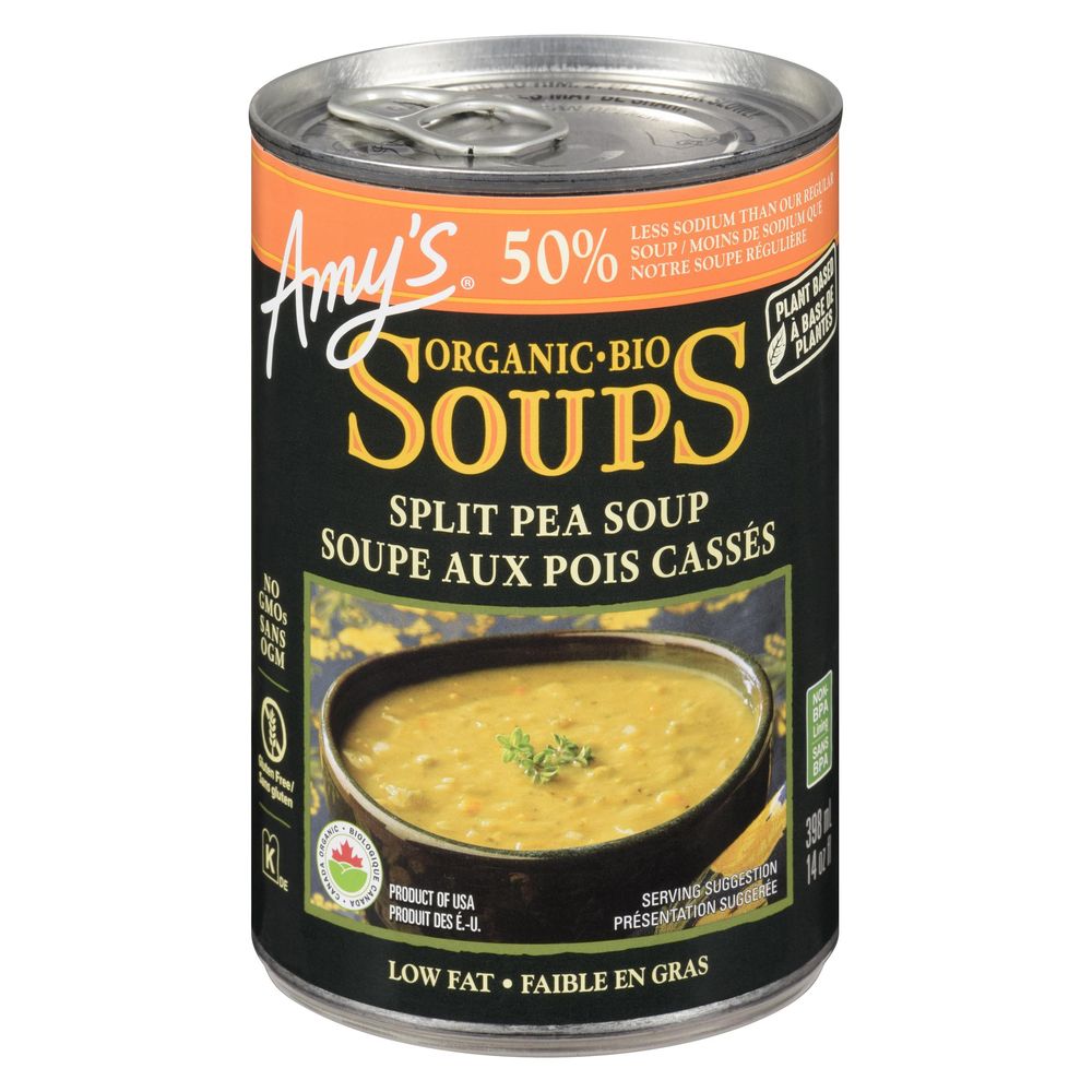 Amy's Organic Lower In Sodium Split Pea Soup, 398 Ml