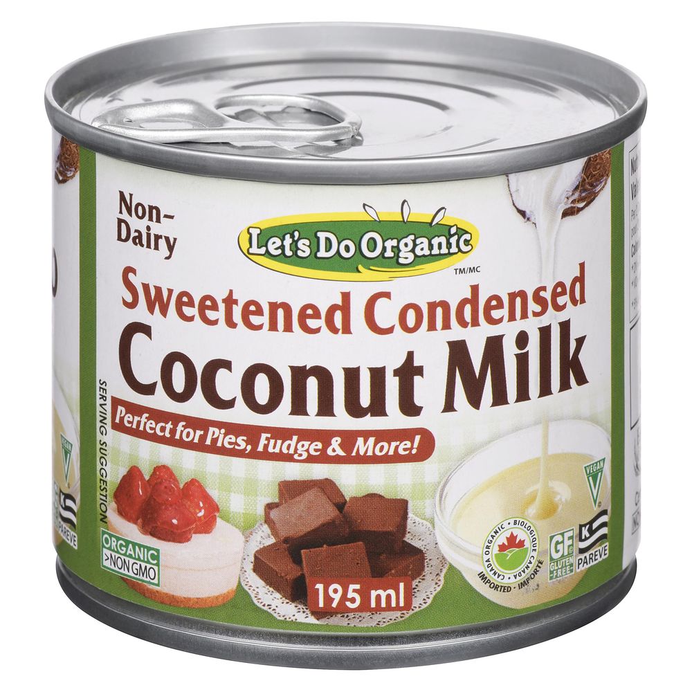 Let's Do Organic Sweetened Condensed Coconut Milk, 195 Ml