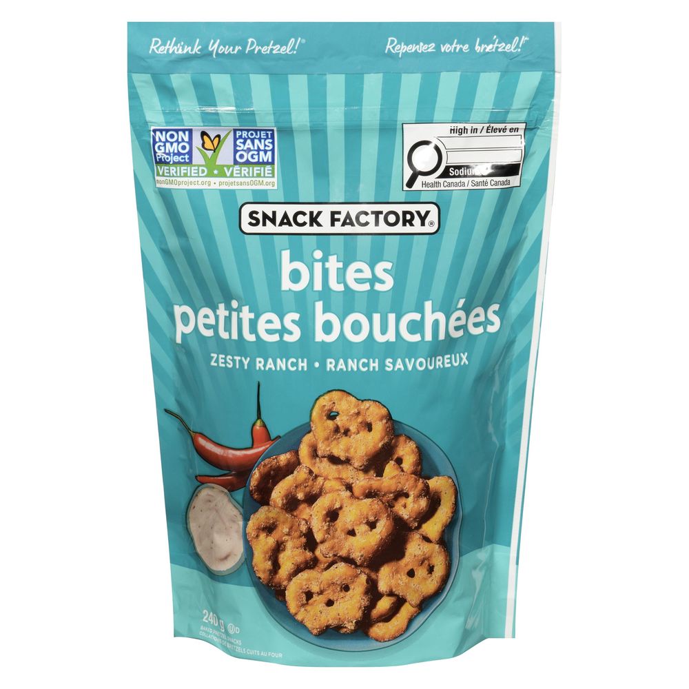 Pretzel Crisps Bites Zesty Ranch Cracker, 240 G
