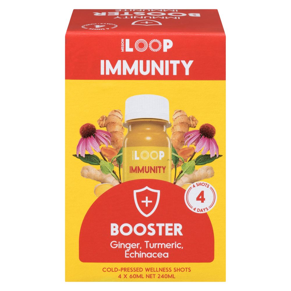 Loop Mission Cold-pressed Immunity Booster Wellness Shot, 60 Ml -- 4 Per Case