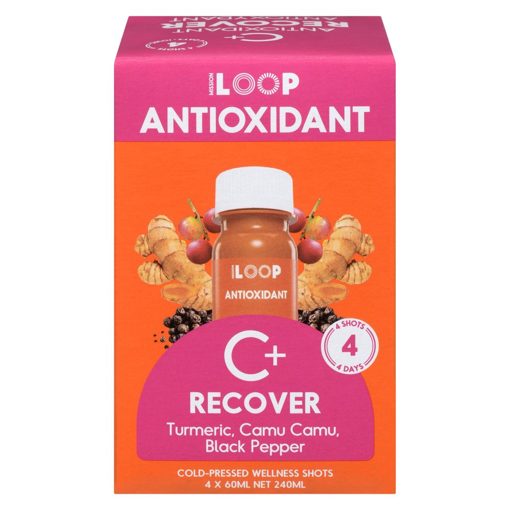 Loop Mission Cold-pressed Antioxidant Recover Wellness Shot, 60 Ml -- 4 Per Case