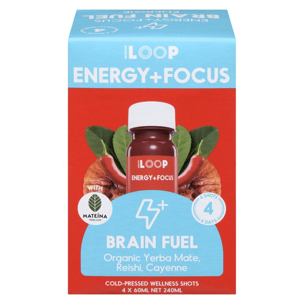 Loop Mission Cold-pressed Brain Fuel Wellness Shot, 60 Ml -- 4 Per Case