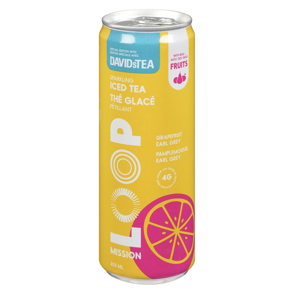 Loop Mission Grapefruit Earl Grey Sparkling Iced Tea, 355 Ml
