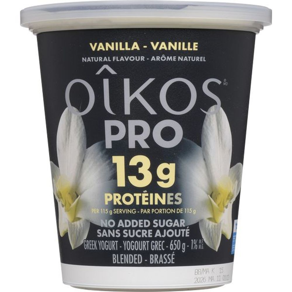 Oikos Pro Vanilla High Protein Greek Yogurt, 650 G