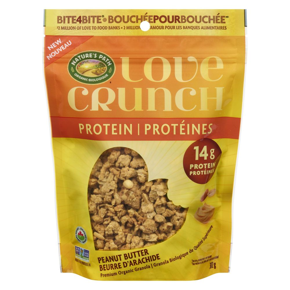 Love Crunch Organic Peanut Butter Protein Granola , 312 G