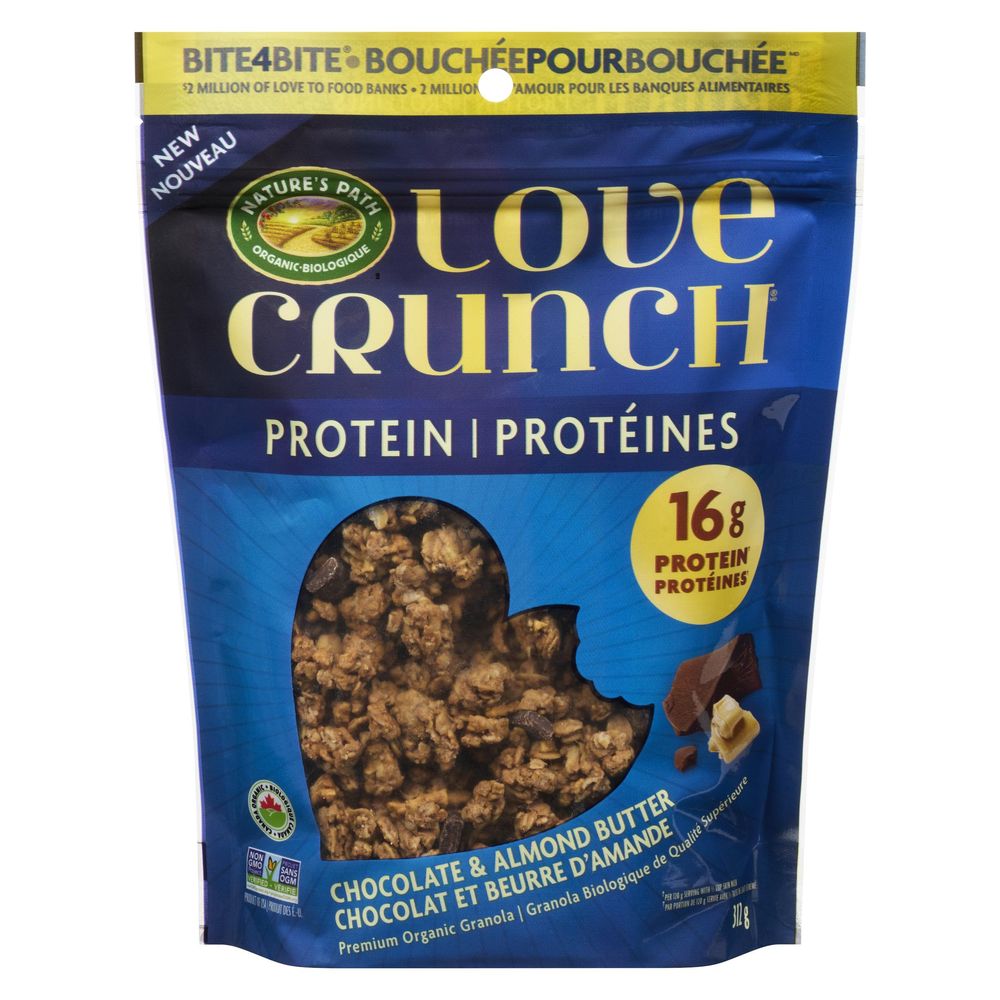 Love Crunch Organic Chocolate And Almond Butter Protein Granola, 312 G
