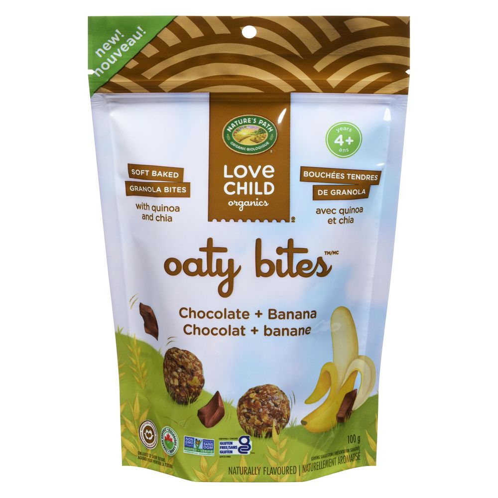 Love Child Organics Oaty Bites Chocolate Plus Banana Snack Bites, 100 G