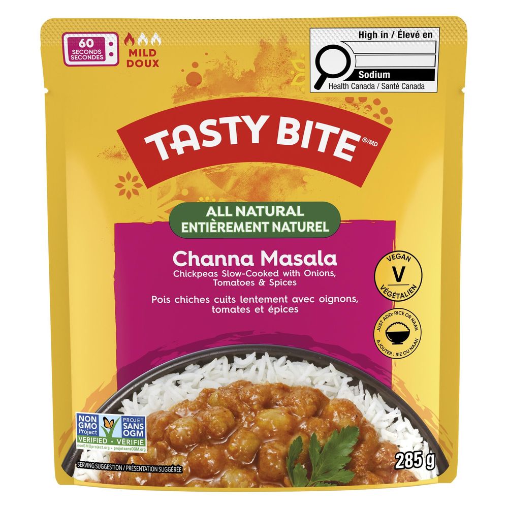Tasty Bite Channa Masala 100% Naturel, 285 G -- 6 Par Caisse