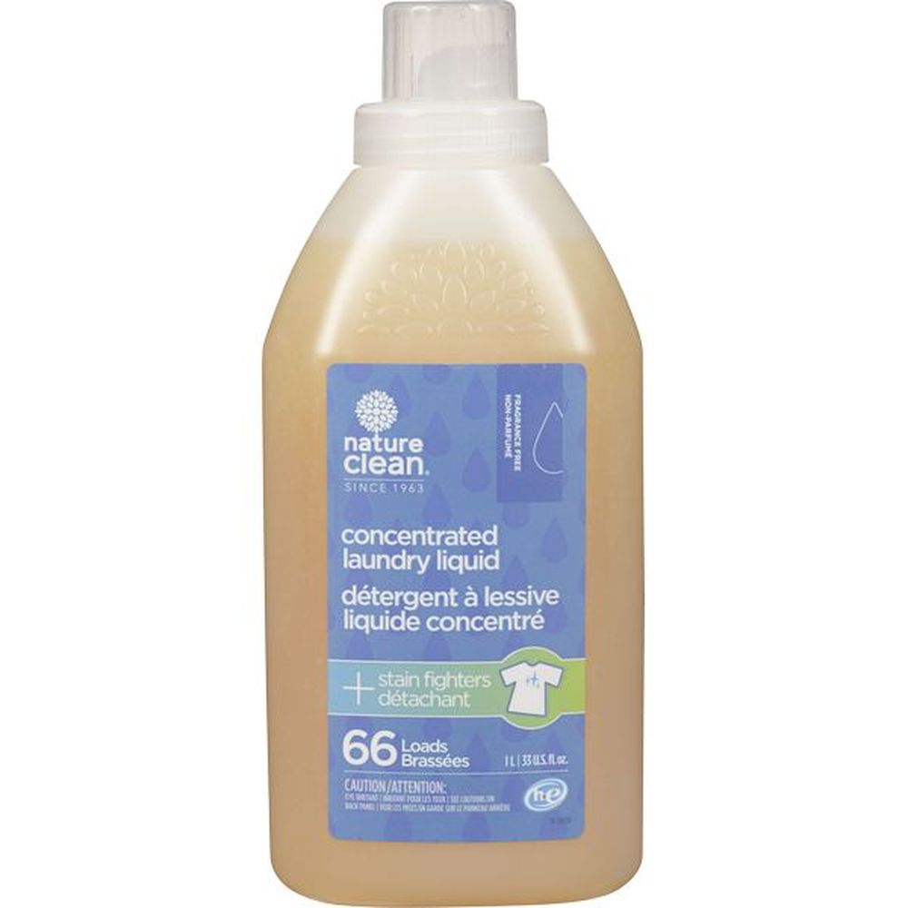 Nature Clean Fragrance Free Concentrated Laundry Liquid, 1 L