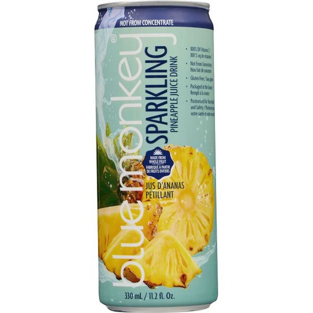 Blue Monkey ,boisson Pétillante Au Jus D'ananas, 330 Ml