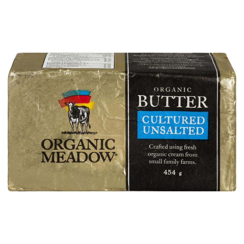 Organic Meadow Unsalted Cultured Butter, 454 G