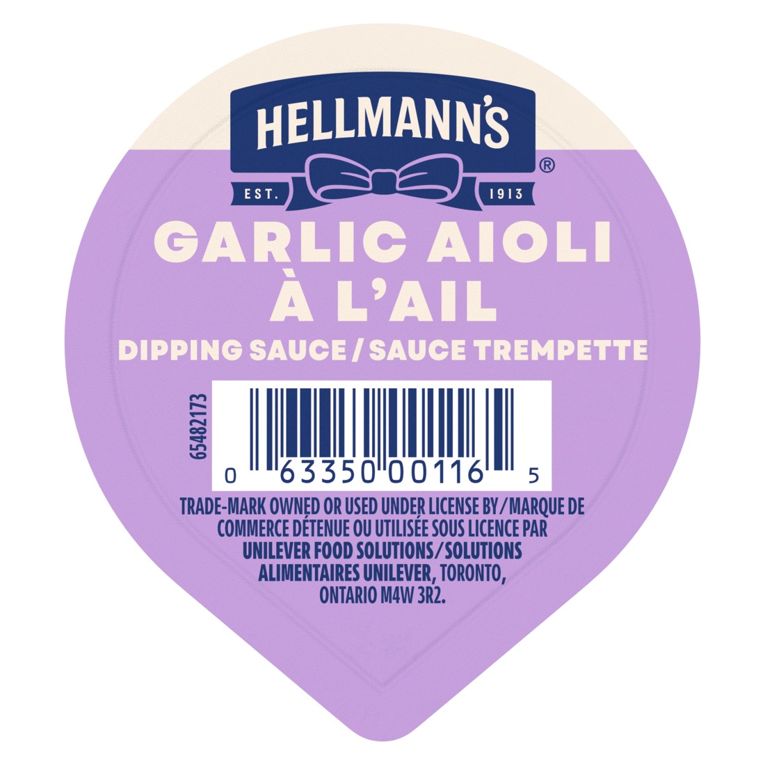 Hellmann's Garlic Aioli Dip Cup, 30ml -- 10 Per Pack