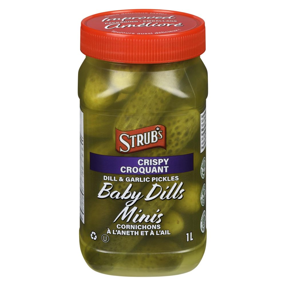 Strub's Baby Dill And Garlic Pickles, 1 L -- 6 Per Case