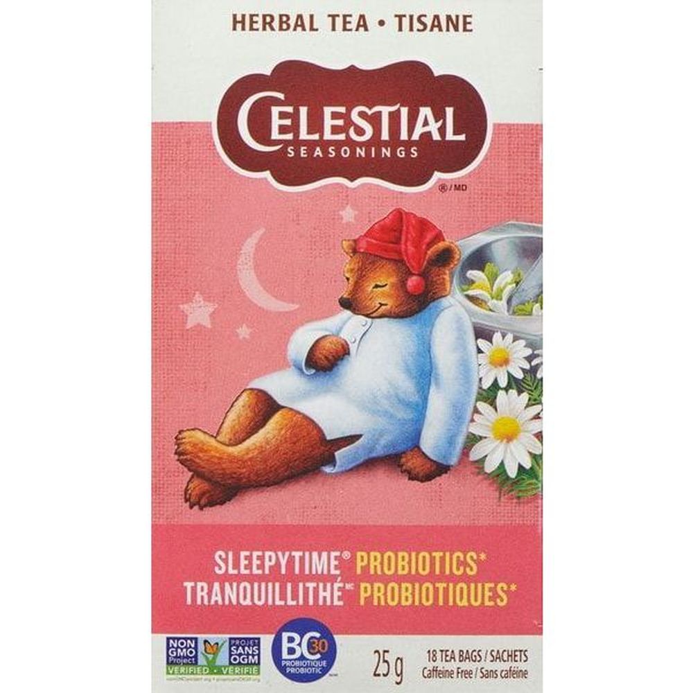 Celestial Seasonings Sleepytime Probiotics Herbal Tea, 18 Tea Bags -- 6 Per Case