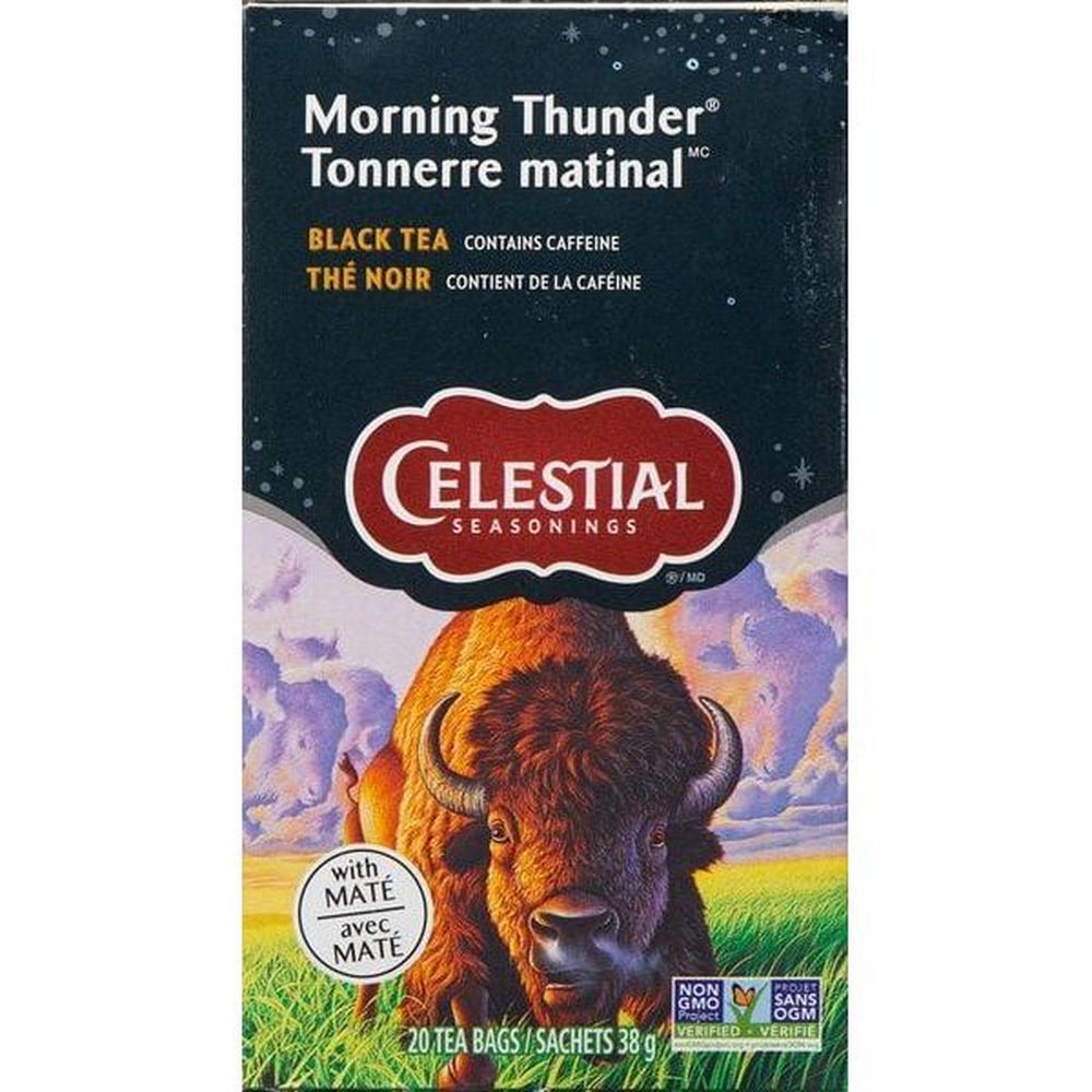 Celestial Seasonings Morning Thunder Black Tea, 20 Tea Bags -- 6 Per Case