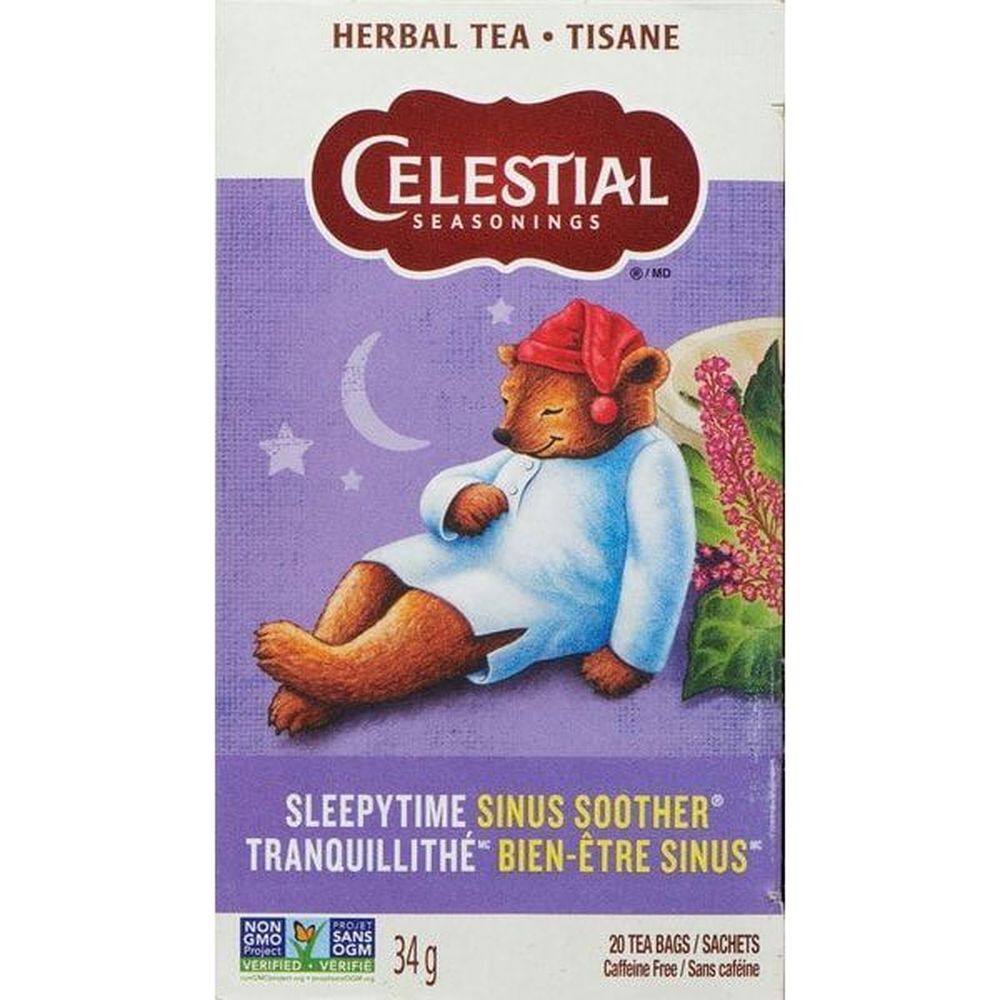 Celestial Seasonings Spleepytime Sinus Soother Herbal Tea, 20 Tea Bags -- 6 Per Case