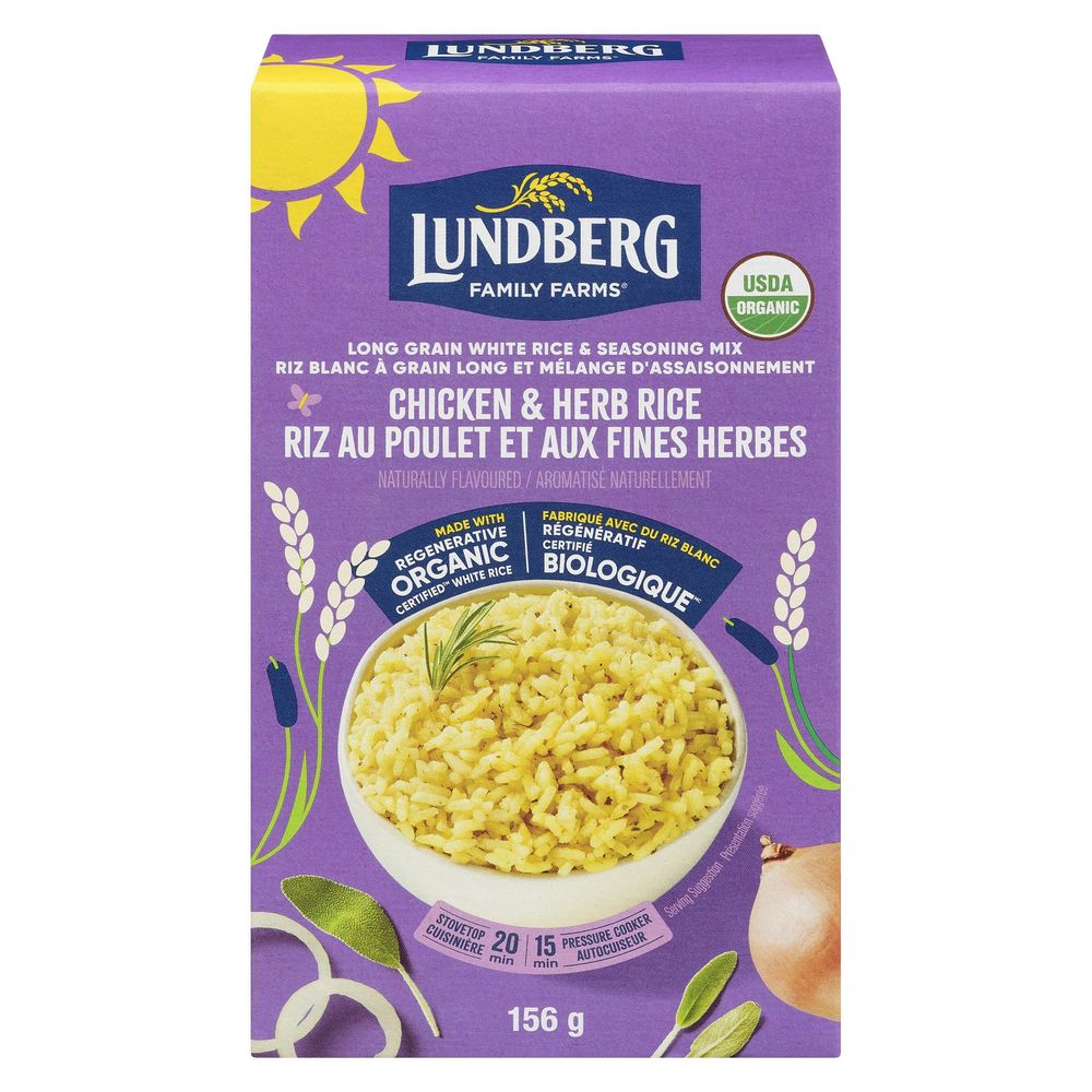 Lundberg Organic Chicken And Herb Rice, 156 G -- 6 Per Case