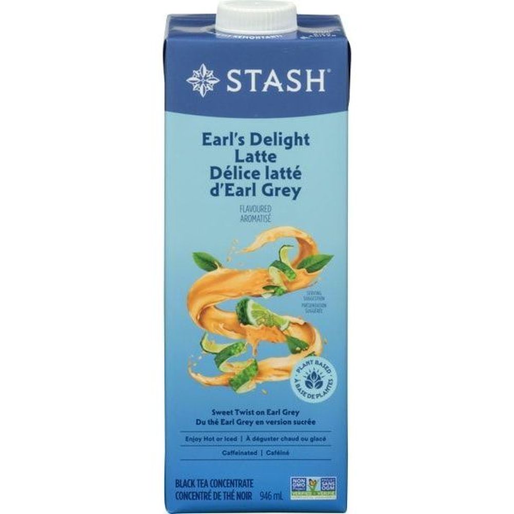 Stash Earls Delight Latte Flavoured Black Tea Concentrate, 946 Ml -- 6 Per Case