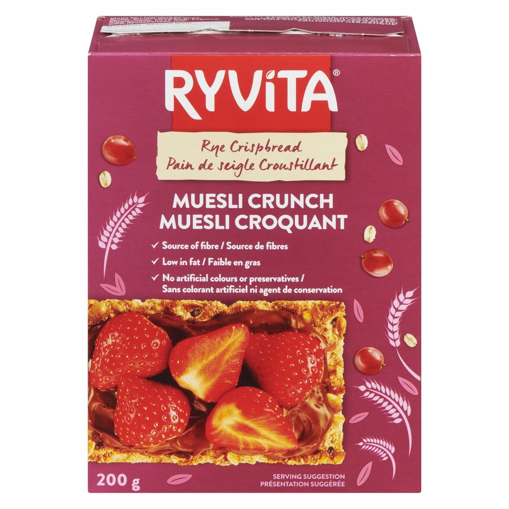 Ryvita Muesli Crunch Crispbread, 200 G -- 10 Per Case