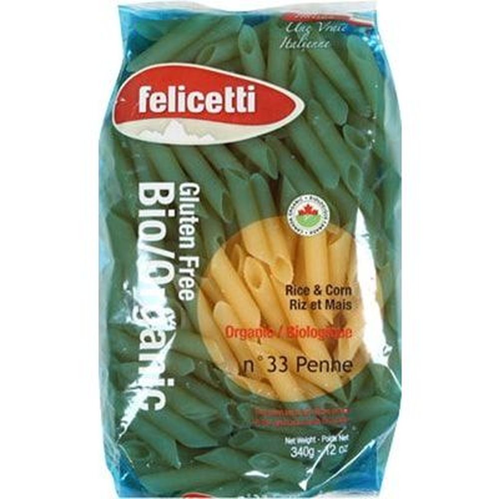 Felicetti Organic Gluten-free Corn And Rice Penne Rigate, 340 G -- 12 Per Case