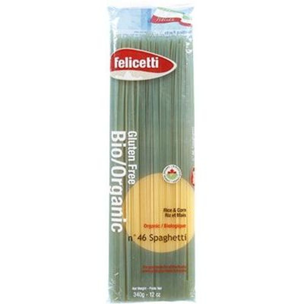Felicetti Organic Gluten-free Corn And Rice Spaghetti, 340 G -- 12 Per Case