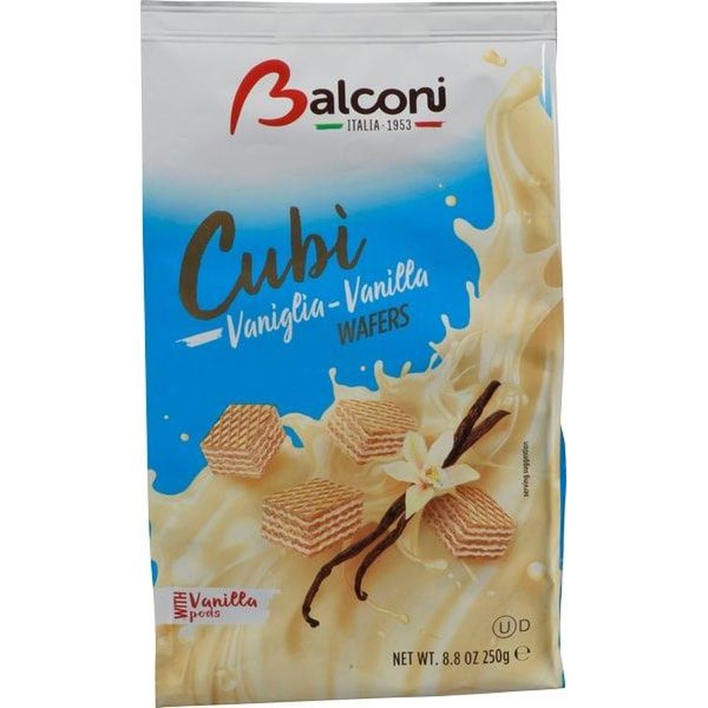 Balconi Cubi Vanilla Wafers, 250 G -- 10 Per Case