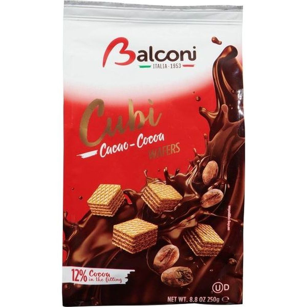 Balconi Cubi Cocoa Wafers, 250 G -- 10 Per Case