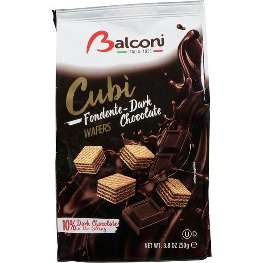 Balconi Cubi Dark Chocolate Wafers, 250 G -- 10 Per Case