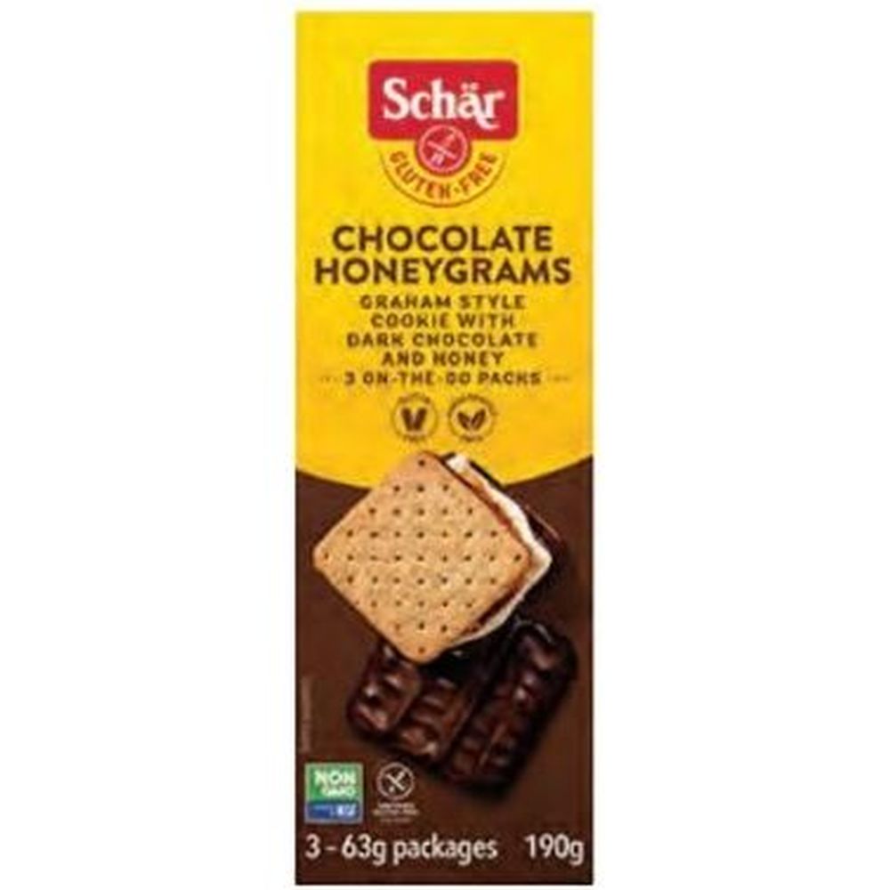 Schar Gluten Free Chocolate Honeygrams Cracker, 190 G -- 6 Per Case