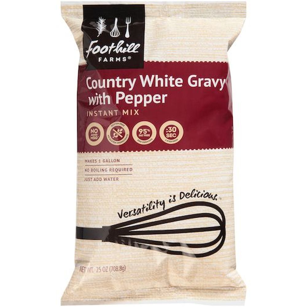 Foothill Farms Préparation Instantanée Pour Sauce Blanche Campagnarde Au Poivre, 708,74 G – 8 Sachets Par Boîte