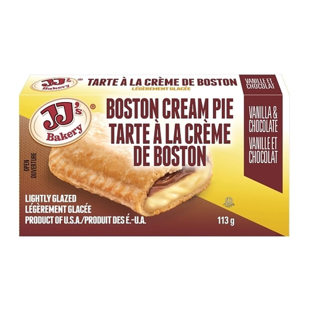 Jj's Bakery Tarte Boston Cream Pie À La Vanille Et Au Chocolat, 113 G – 48 Par Boîte