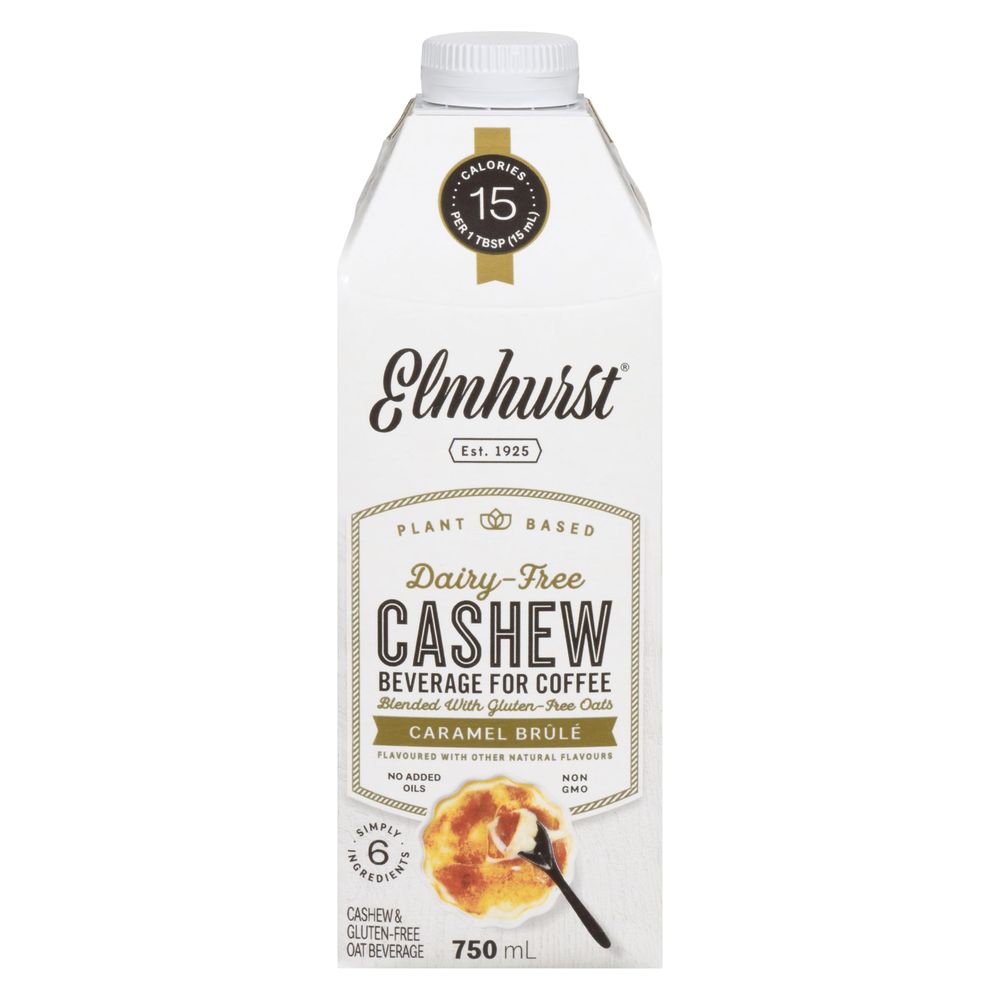 Elmhurst 1925 Caramel Brulee Cashew Creamer, 750 Ml -- 6 Per Case