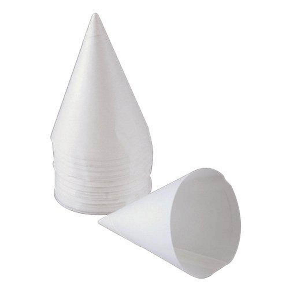 Genpak Gobelets Coniques À Bord Roulé En Papier Blanc, 200 Unités – 25 Par Carton