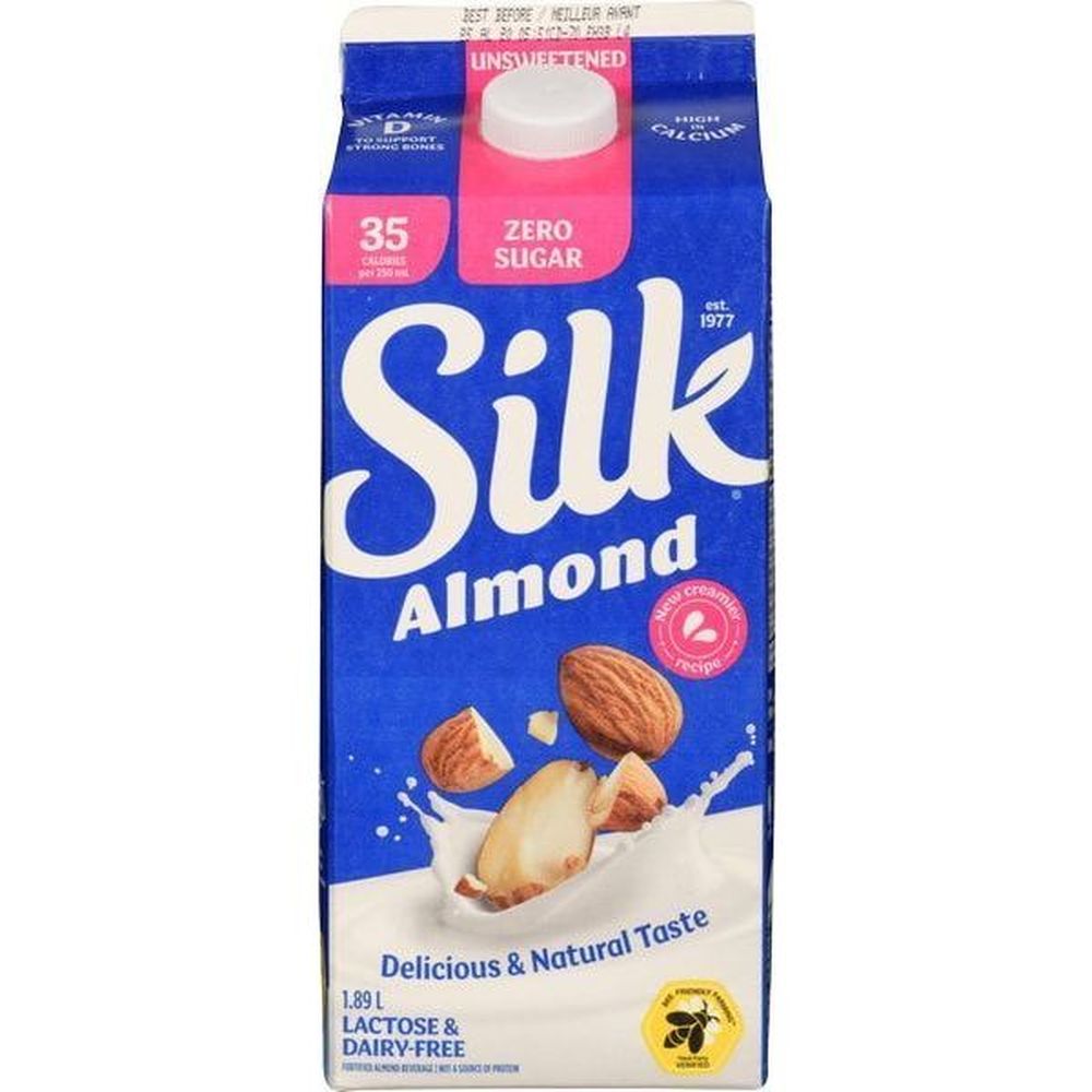Silk Unsweetened Original Almond Beverage, 1.89 L -- 6 Per Case