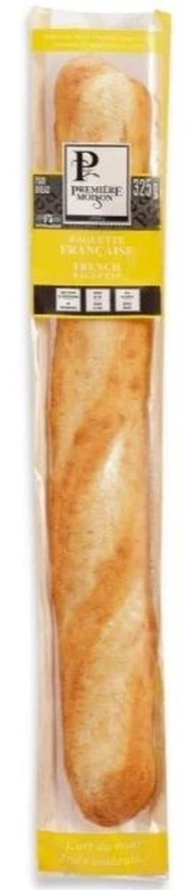 Premiere Moisson Baguette Française Avec Sac, 324,89 G – 24 Par Carton