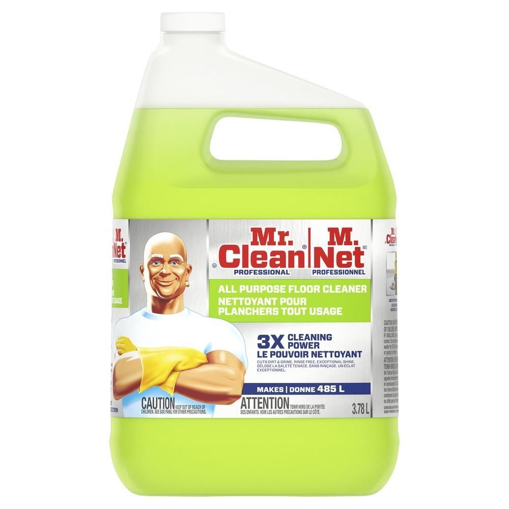 Mr. Clean Nettoyant Multi-usages Professionnel Pour Sols, 3,78 L – 3 Unités Par Carton