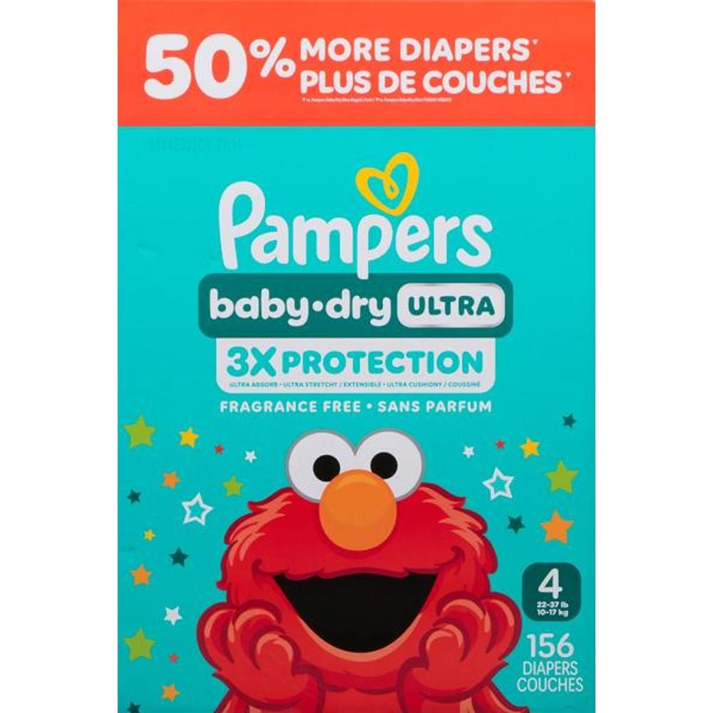 Pampers Baby Dry Size 4 Mega Xxl Ultra Diaper, 168 Count