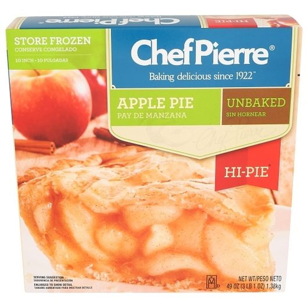 Chef Pierre 10 Inch Unbaked Apple Pie, 1389.13 G -- 6 Per Case
