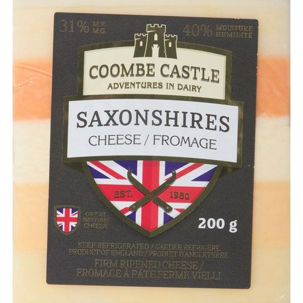 Coombe Castle Quartiers De Fromage Saxonshires, 200 G -- 12 Par Boîte