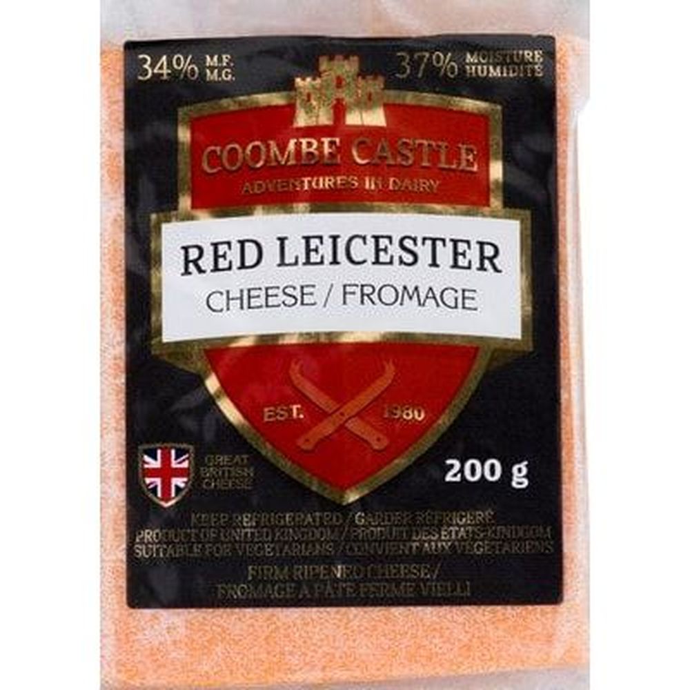 Coombe Castle Red Leicester Parchment Cheese Wedge, 150 G -- 12 Per Case