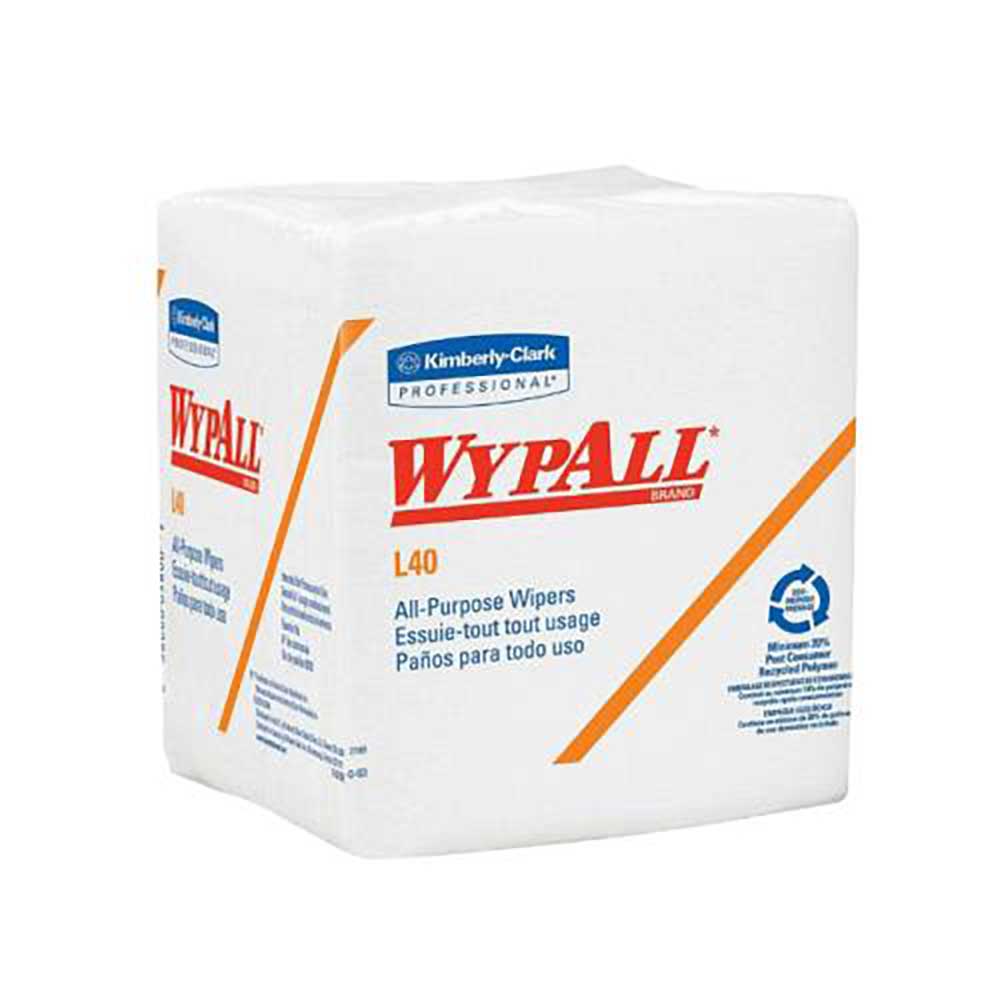 Kimberly-clark Professional Wypall Powerclean L 40 White Quarter Fold Extra Absorbent Towel -- 1008 Per Case